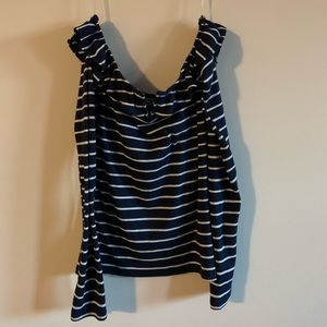 Aeropostale seriously soft striped off the shoulder long sleeve shirt